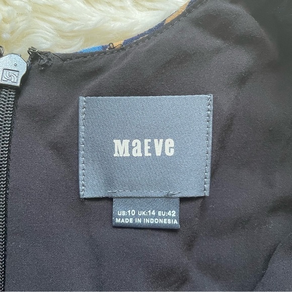 Anthropologie Maeve Dress Elia Open Cold Shoulder Knee Length Floral Tropical 10 - Picture 7 of 12